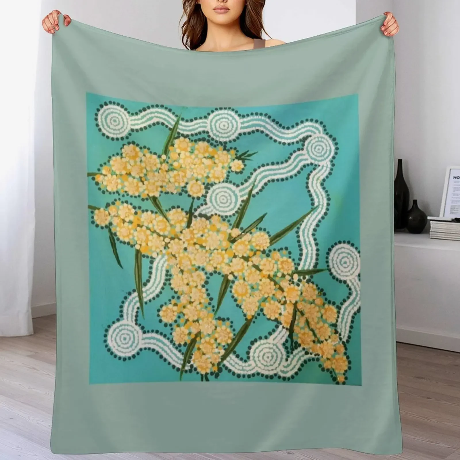 Wattle Journey Throw Blanket Soft Comfort Blanket for Reading Watching TV