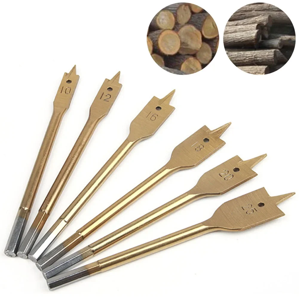 

1Pcs Flat Wood Drill Bit HCS 10-25mm Flat Drill Woodworking Drill Bit For Hand Bench Drill Wood Drilling Tools Accessories