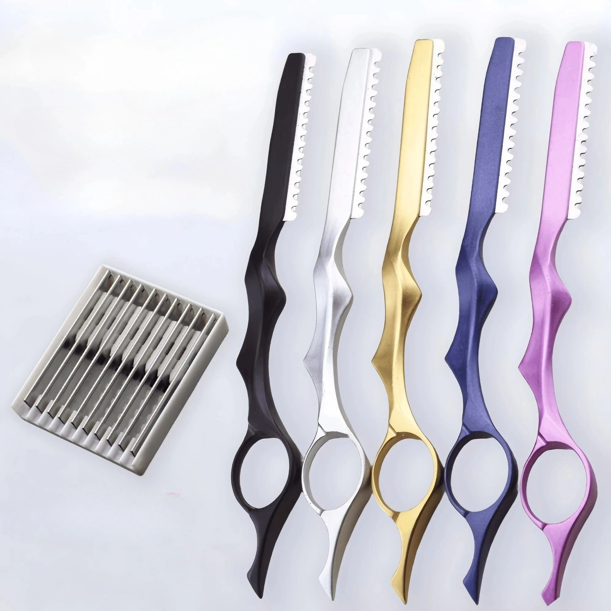 

Профессиональный парикмахерский нож для прореживания волос с 10 лезвиями, острый, из нержавеющей стали, для стрижки и укладки, инструмент для салонов