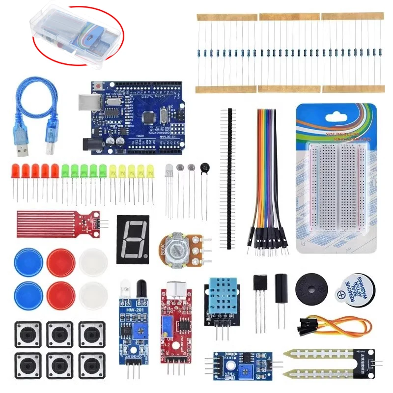 Imagem -05 - Básico Starter Kit para Arduino Uno Grupo r3 Kit Faça Você Mesmo r3 Board Breadboard Mais Retail Box