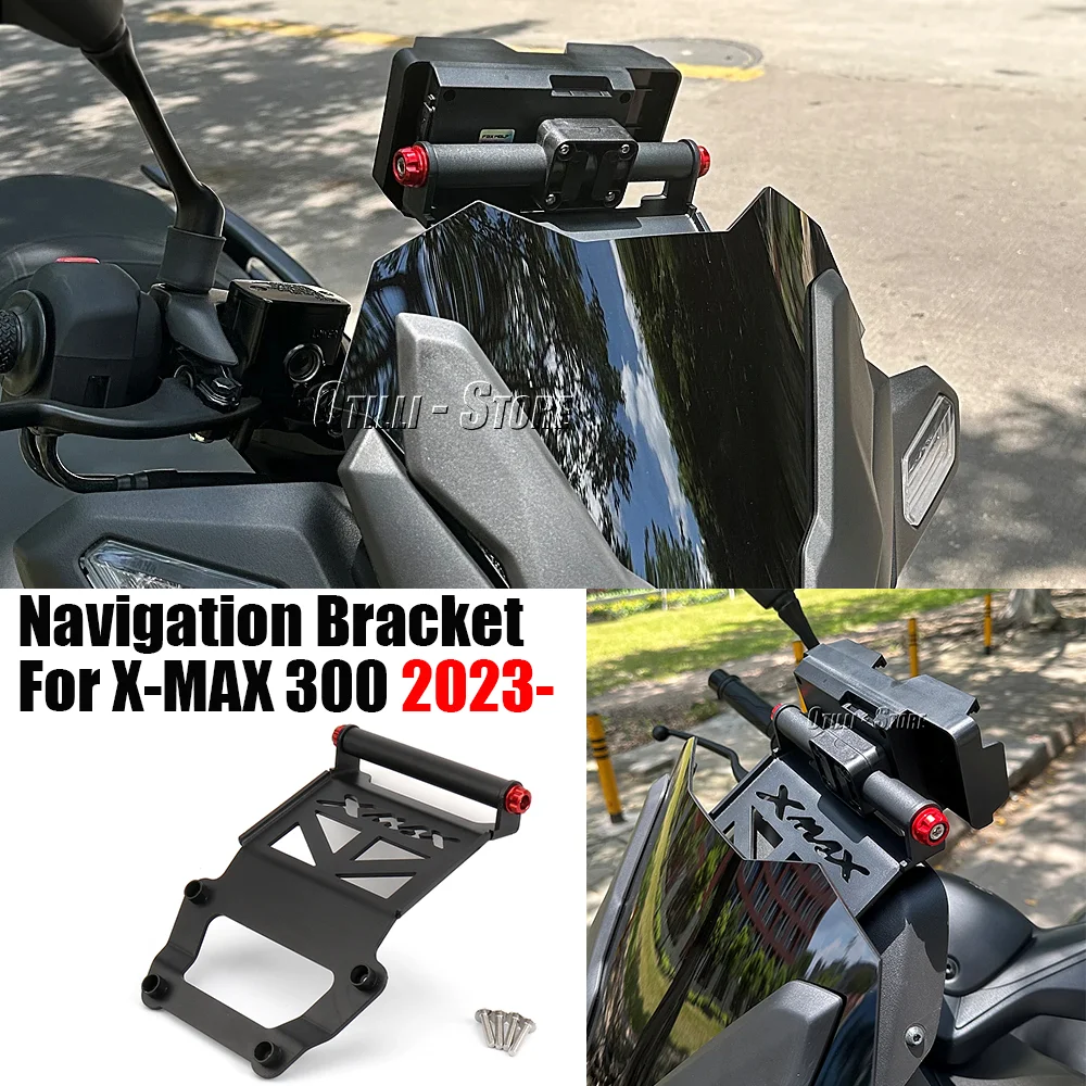 

For Yamaha X-MAX 300 X-MAX300 XMAX 300 XMAX300 2023 Phone Holder 22MM Mobile Navigation GPS Bracket Stand Plate Support