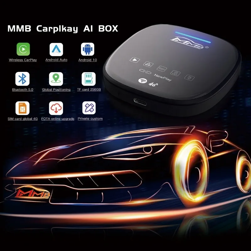 

CarPlay беспроводной адаптер carplay Ai box Android 10 carplay 4 + 64 ГБ с SIM-картой