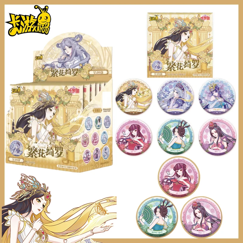 

Hot Genuine KAYOU Yeloli Tinplate Badge Series Vol.1 – Fragrant Flowers & Exquisite Beauty Anime Character Collectible Pin Set