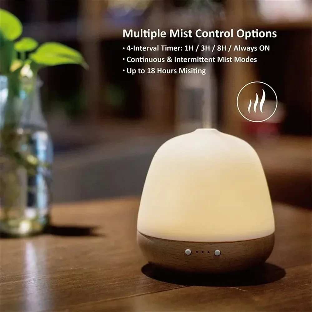 Oil Diffuser Handmade Ceramic Portable Essential Beech And Portcelain Ultrasonic Aromatherapy Humidifier Air Freshener for Home