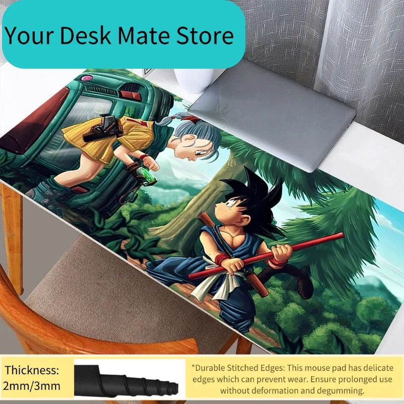 

DBZ Dragon Ball Bulma Mouse Pad Large Rubber PC Computer Gaming Accessories Mousepad Desk Mat Locking Edge Gamer Carpet