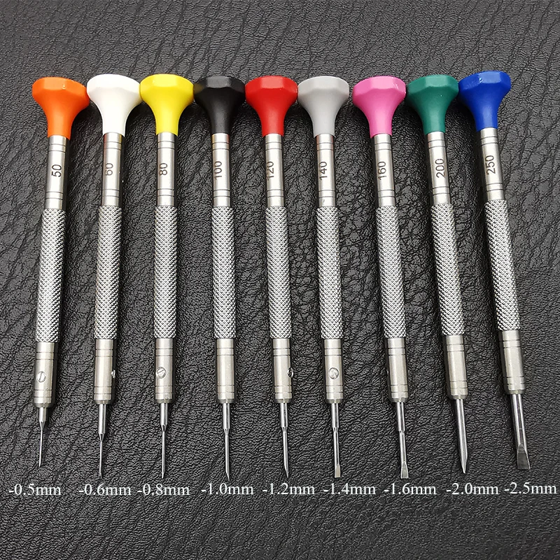 Watchmaker Tools High Precision Screwdrivers Set 9PCS With Retatable Stand Base And 9PCS Spare Blade For Eyeglasses Watch Repair