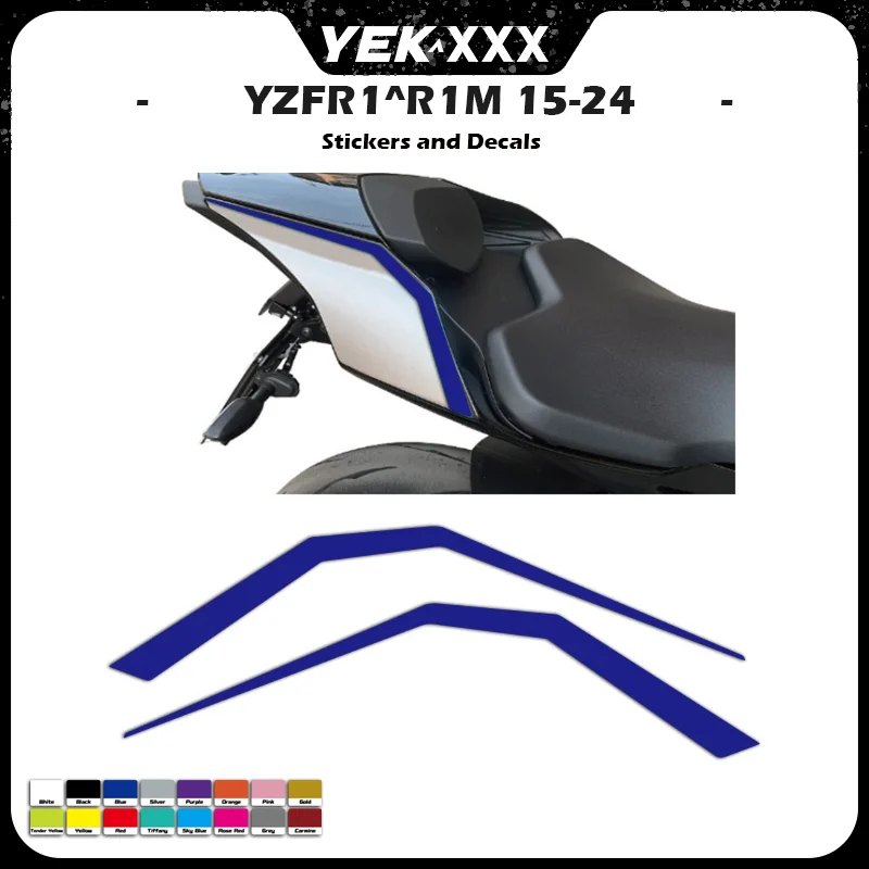 For YAMAHA YZFR1 YZF-R1 R1M YZF1000 Rear Tail Fairing Sticker Rear Seat Line Hollowing 2015-2024 15 16 17 18 19 20 21 22 23 24