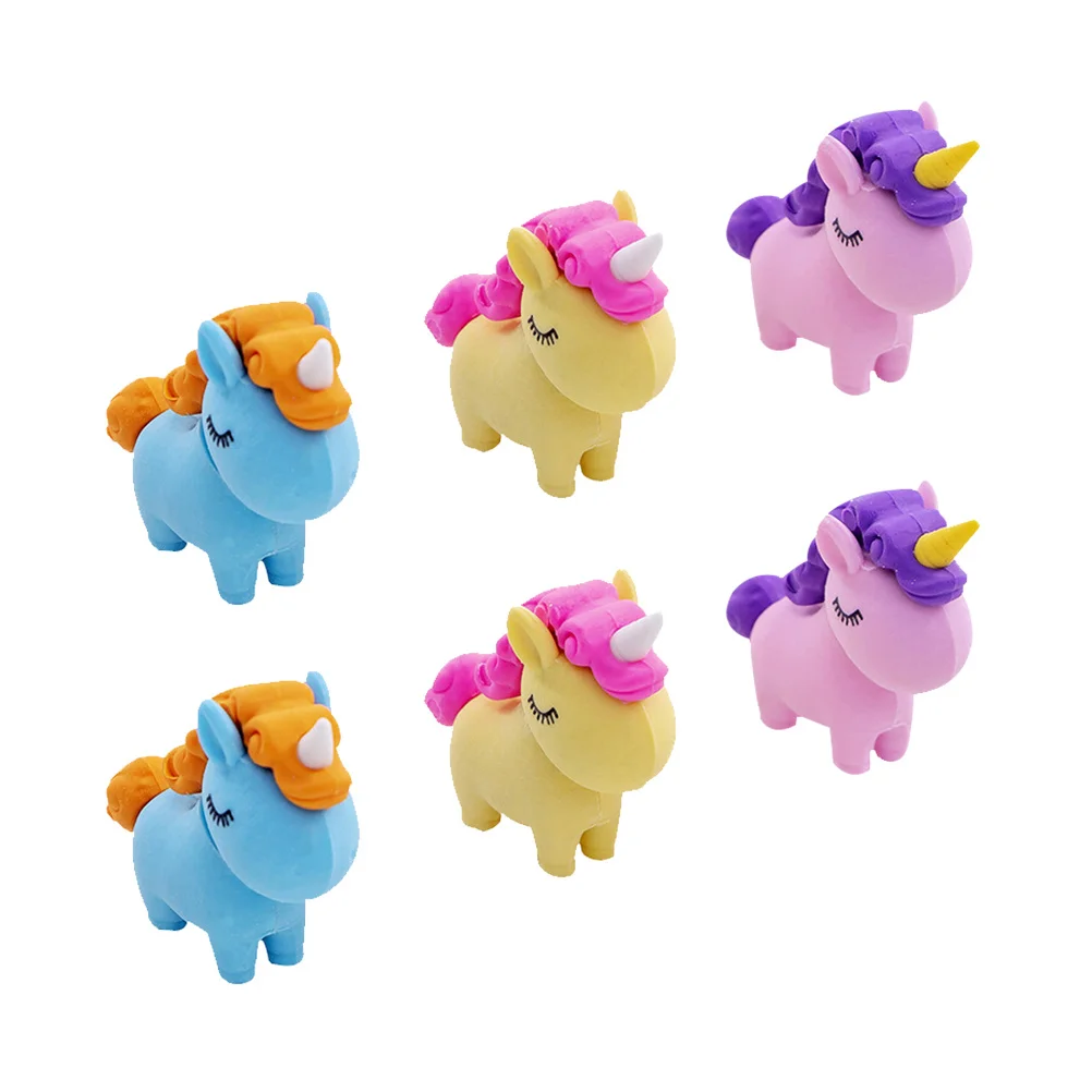 16Pcs Kids Cartoon Erasers Adorable Portable Erasers for Students School Stationery Students Stationery