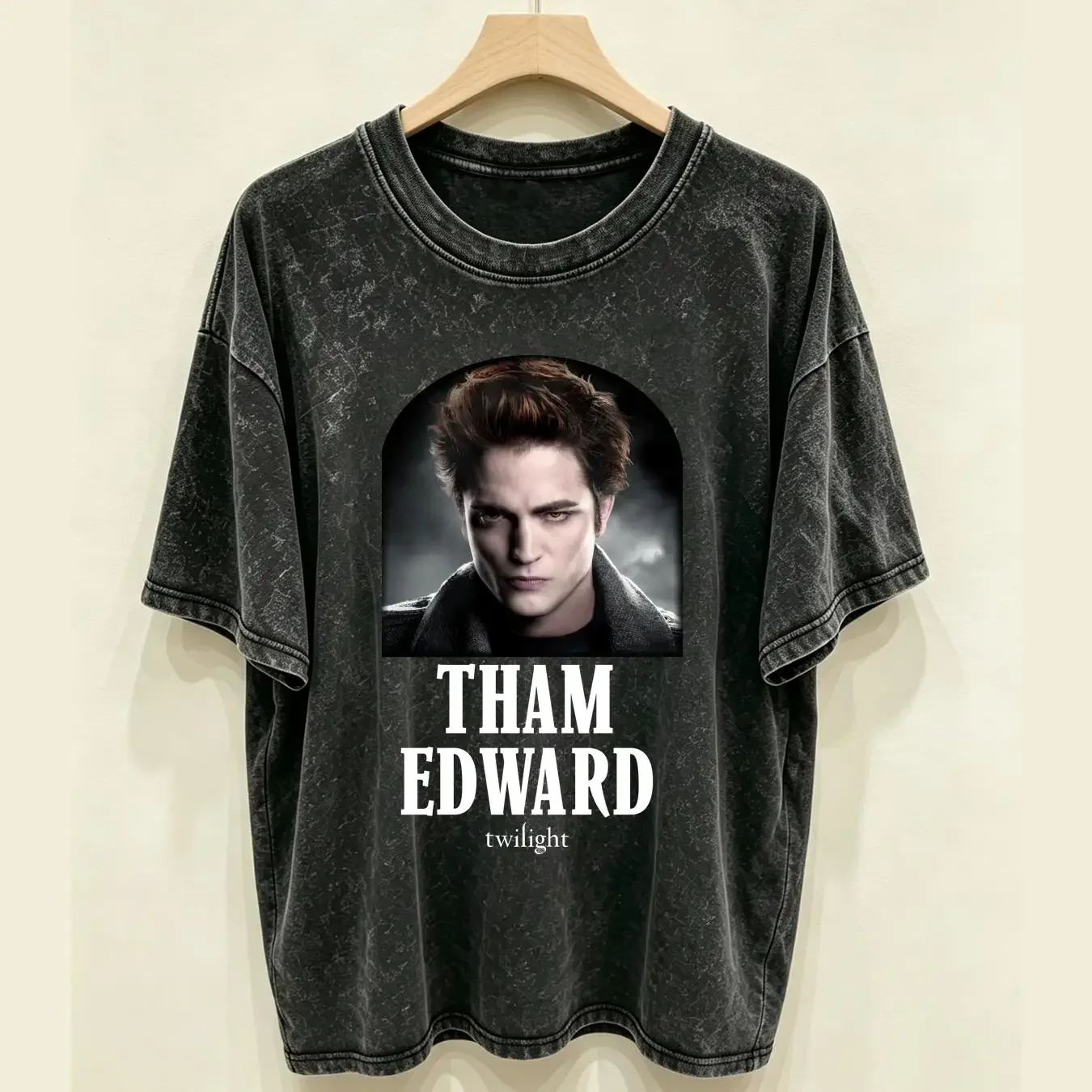 washed T Shirt Twilight Team Edwards long or short sleeves vintage Washed Breathable graphic designer clothes homme streetwear