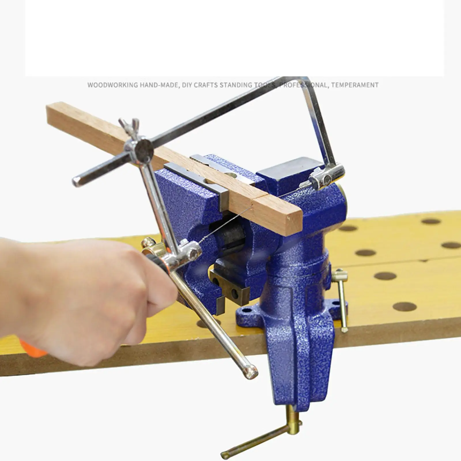 

2 in 1 Bench Vise Hardware Accessories Adjustment Bench Clamp on Vise for Cutting Conduit Sawing Metalworking Workbench Drilling