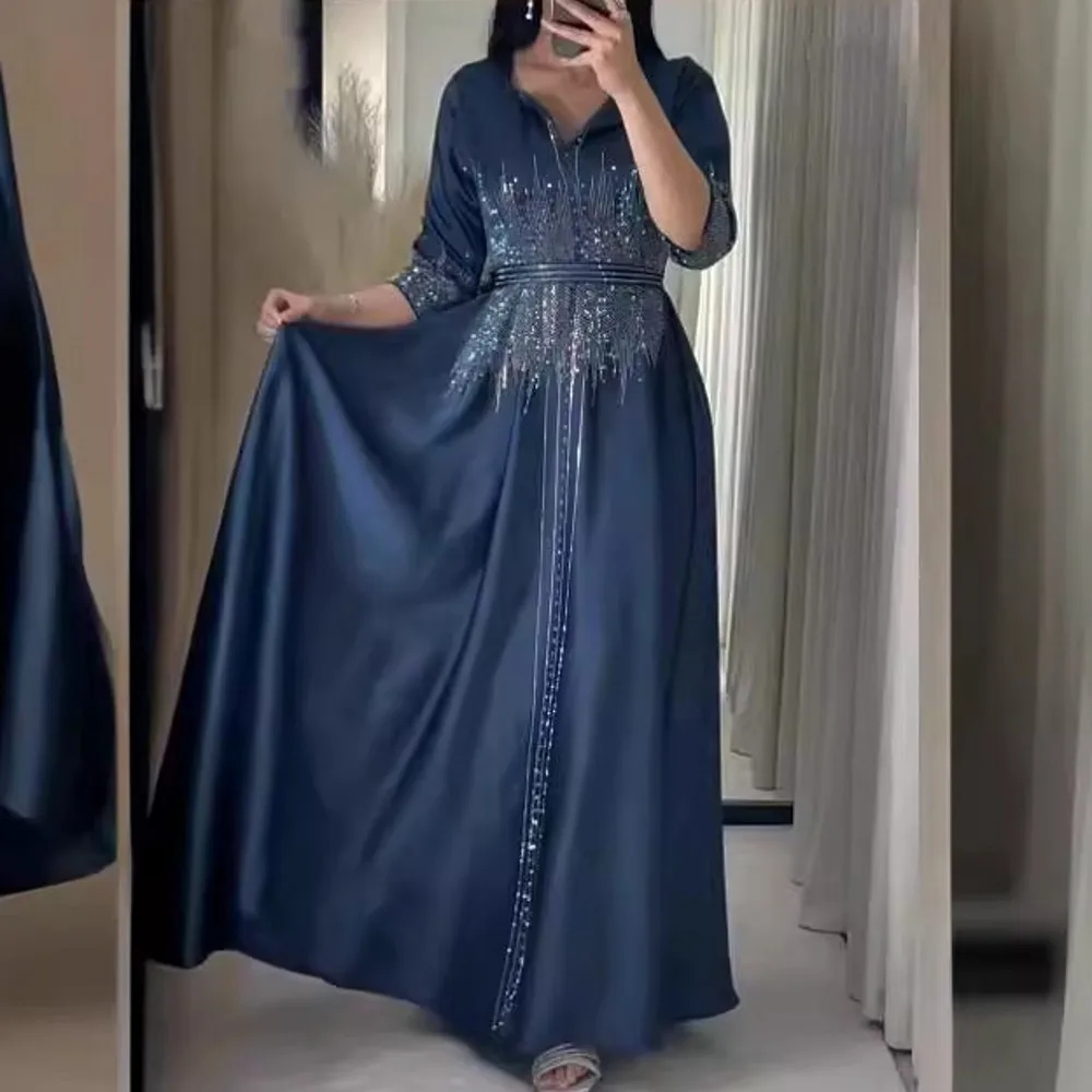 

African Dress For Women Evening Dashiki Africa Clothes Robe Marocaine Luxury Dubai Kaftan Abaya Muslim Maxi Dress Vetement