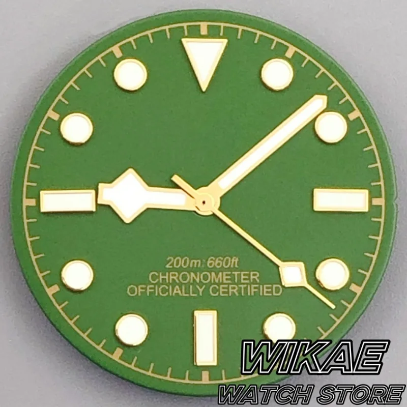 29mm Green dial fit NH34 NH35 NH36 ETA2824 PT5000 Miyota 8219 Mingzhu2813 movement green luminous watch accessory