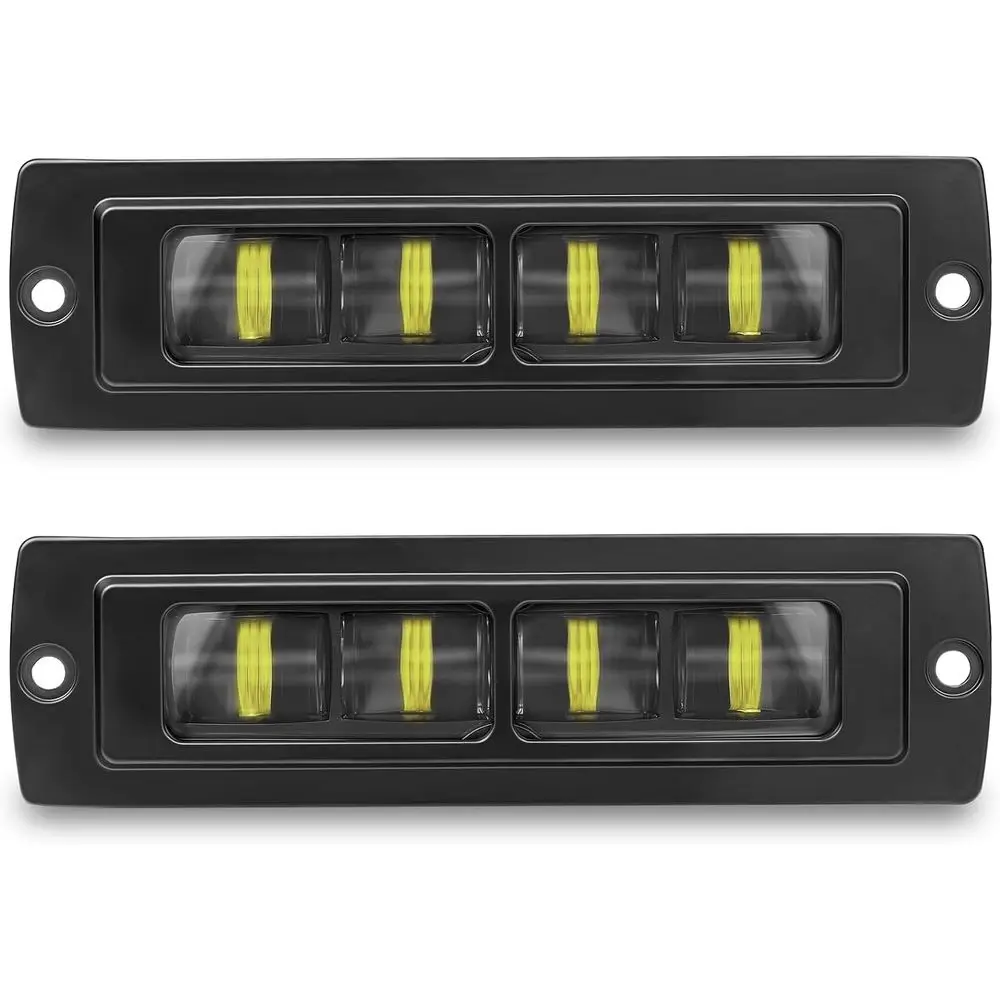 

7 водонепроницаемых светодиодных стручков для скрытого монтажа, 2 фары дальнего света 6000LM для внедорожников, подходят для грузовиков, внедорожников, квадроциклов и внедорожников.