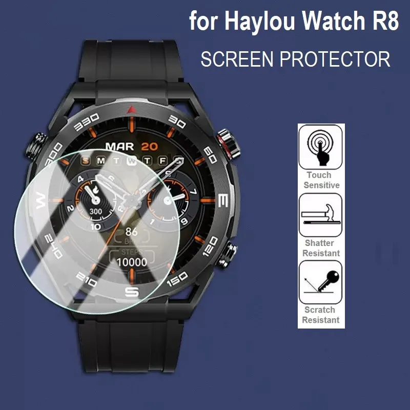 5PCS Smart Watch Screen Protector for Haylou Watch R8 Tempered Glass HD Clear Protective Film