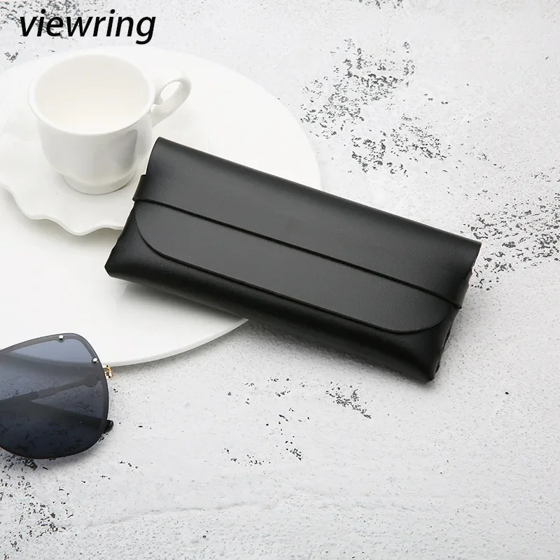 Black and White Soft and Stylish Leather Glasses Cases - Glasses Protection Bags, Travel Accessories for Men and Women - Stylish