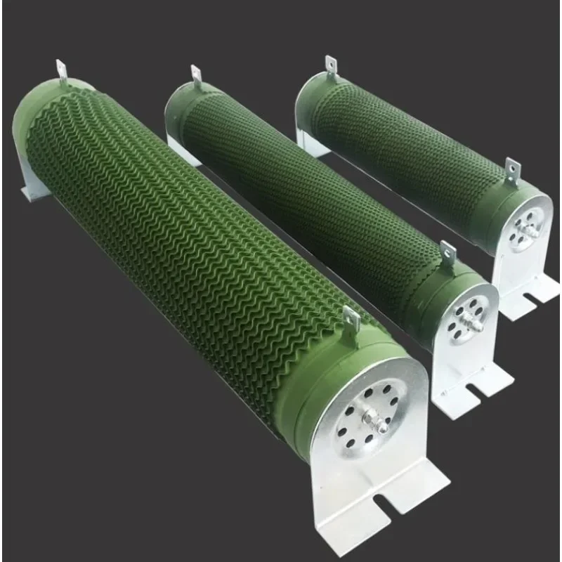 

1PC Power Coated corrugated Wire-wound Resistor 5% Fixed Type Tubular Shaped Pipple Winding Resistor 50W 100W 300W -1000W