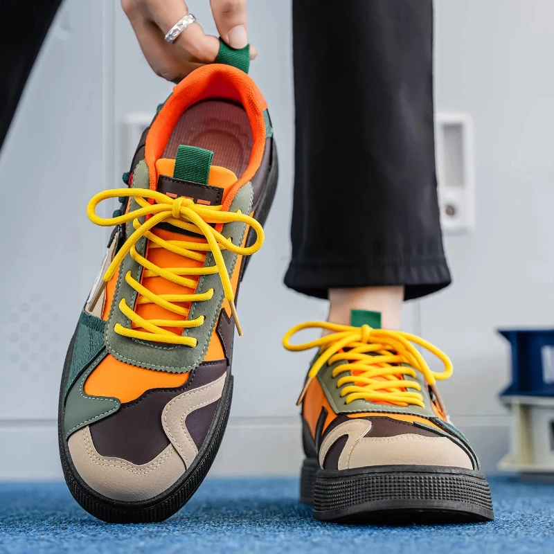 

Мужские лоферы и слипоны: модная повседневная спортивная уличная обувь для мужчин, разноцветные лоферы с пэчворком Ciabatte Uomo