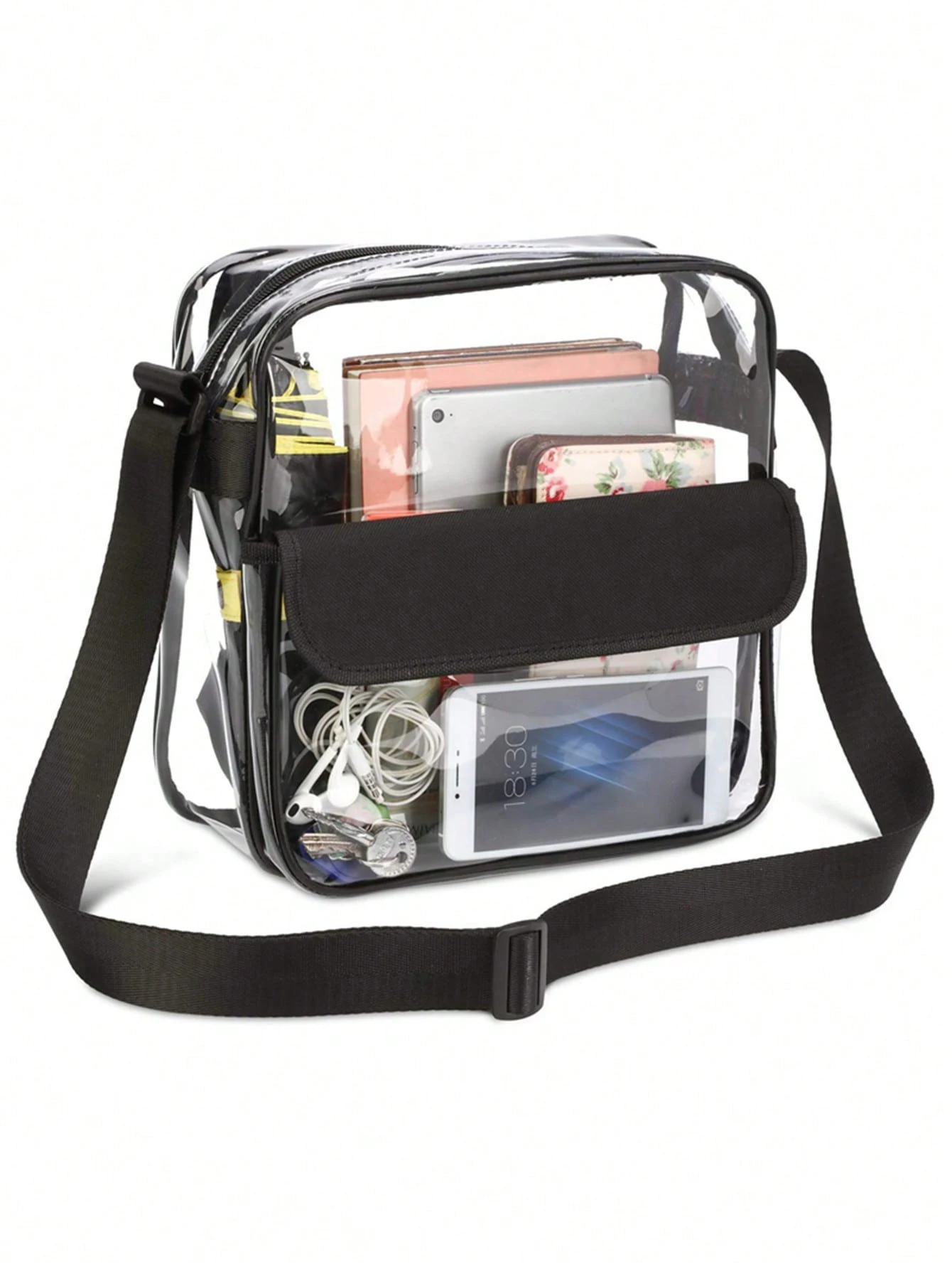 

Прозрачная сумка из ПВХ, прозрачная поясная сумка через плечо, водонепроницаемая прозрачная сумка на молнии для путешествий и концертов