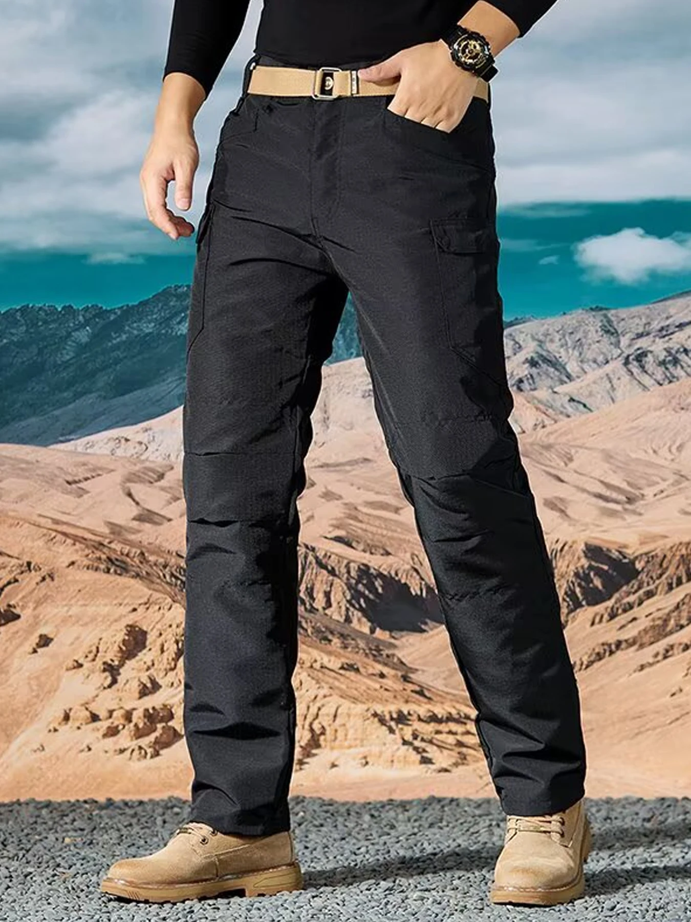 

Тонкие и модные мужские брюки на щиколотке, свободные и висячие спортивные брюки, черные мужские повседневные брюки, летние мужские брюки 2025 года.