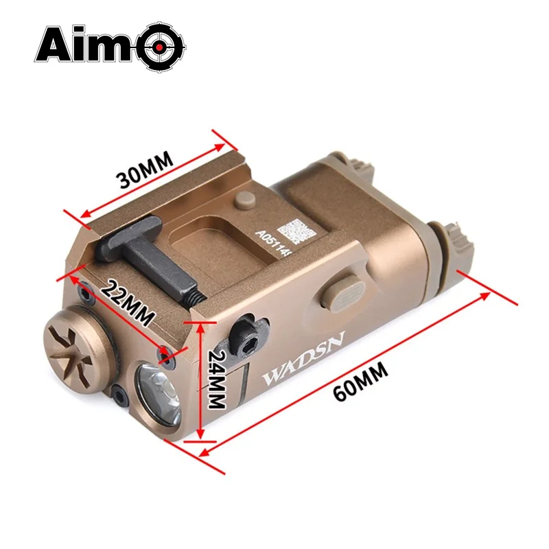 Tactical Metal Surefir XC1 Pistol Scout Light   For Glock 17 18 19 22 23 Picatinny Rail Wadsn Hunting X300 X400 Weponlight