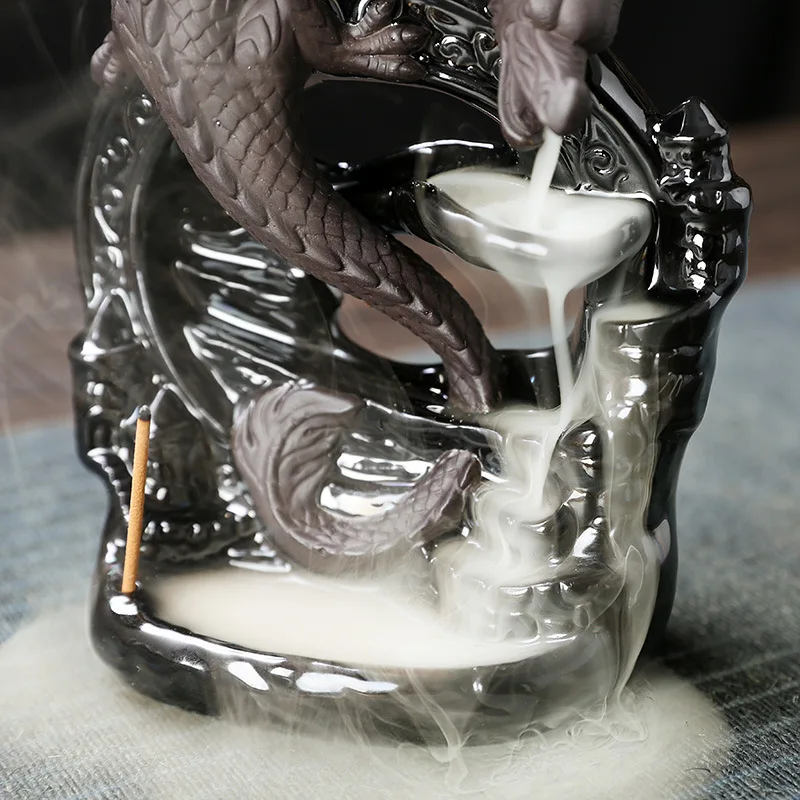 

u20 Pterosaur Sandalwood Backflow Aromatherapy Furnace Creative Black Waterfall Backflow Aromatherapy Furnace Ornament