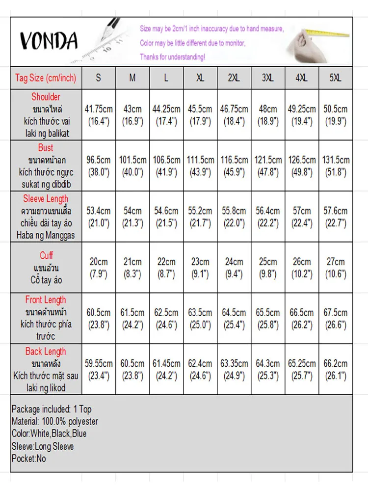 2025 Fashion Women Blouse VONDA Elegant Office Lady Shirt Long Sleeve Solid Color Autumn Pleated Ruffled Party Korean Blusas