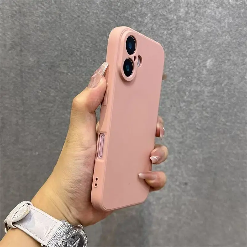 Thick Liquid Silicone Shockproof Protective Phone Case for iphone 16 Cover iphone16 Pro Max 16 Plus Back Cover Cases view 4