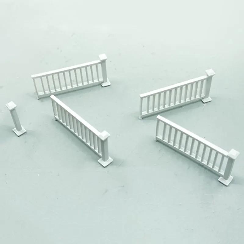 

5PCS 1/87 HO Scale Road Isolation Guardrail Model DIY Sand Table Scene Layout City Building Train Model Miniature Collection