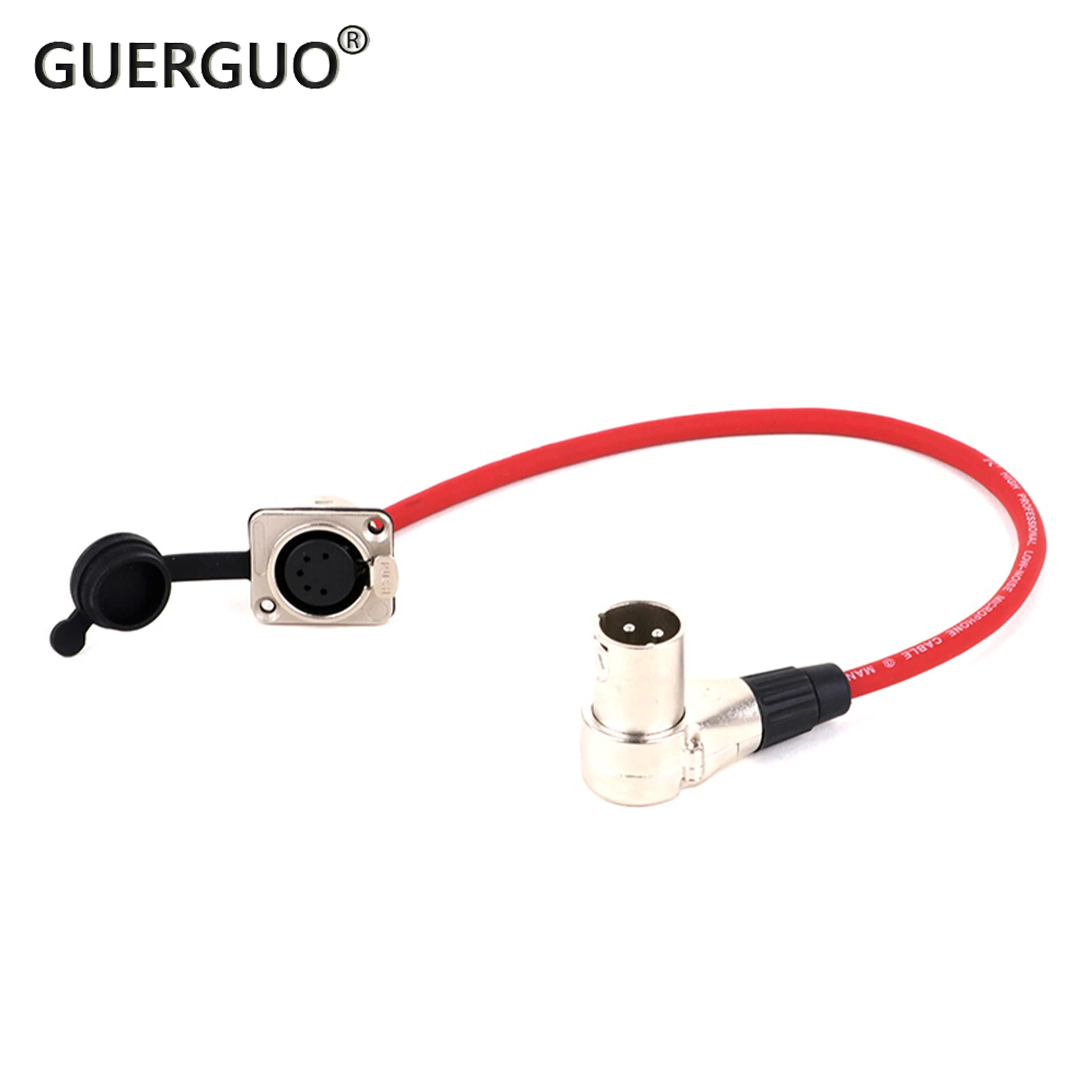 

XLR Cable 5Pin D-Type XLR Female Panel Mount to 3PIN XLR Right Angle Male Connector Multicolor Cord for Microphone Mixer 0.3-15M