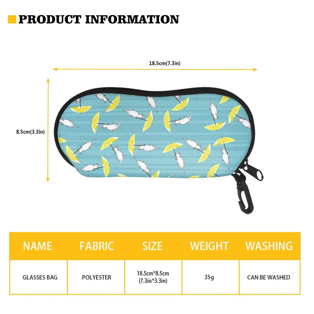 Student Glasses Box Sunglasses Protection Bag Eyeglass Cloth Storage Case 3D Print Custom Logo All Print Design DIY Free Design