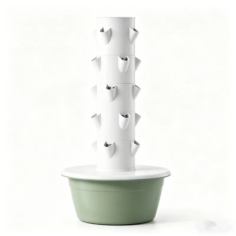SpaceTree Vertical Hydroponic Tower Smart Indoor Vegetable Planter - Soilless Aeroponic Grow Kit for Home Garden