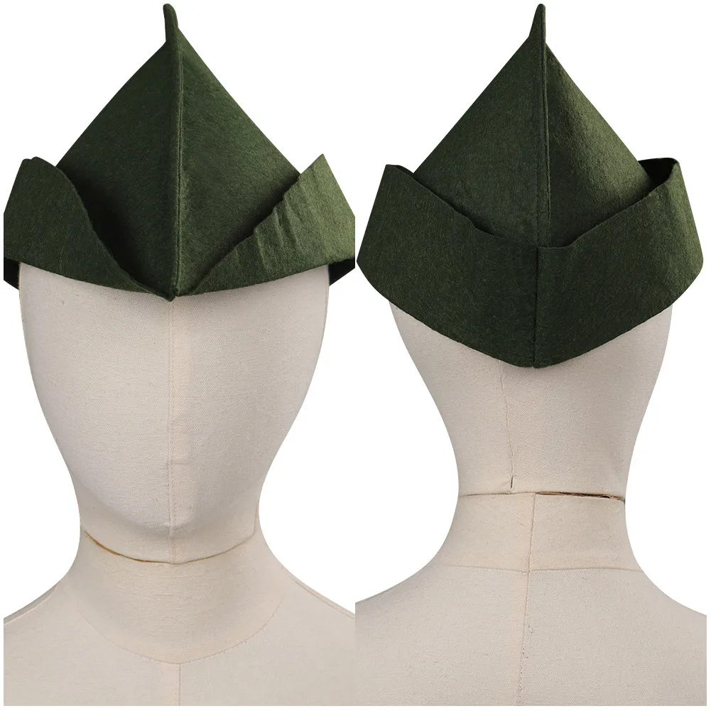 2023 فيلم ويندي بان تأثيري الخيال اكسسوارات ملابس للحفلات الدعامة بيتر قبعة الاطفال الفتيان لعب الأدوار فانتازيا قبعة هالوين كرنفال #2