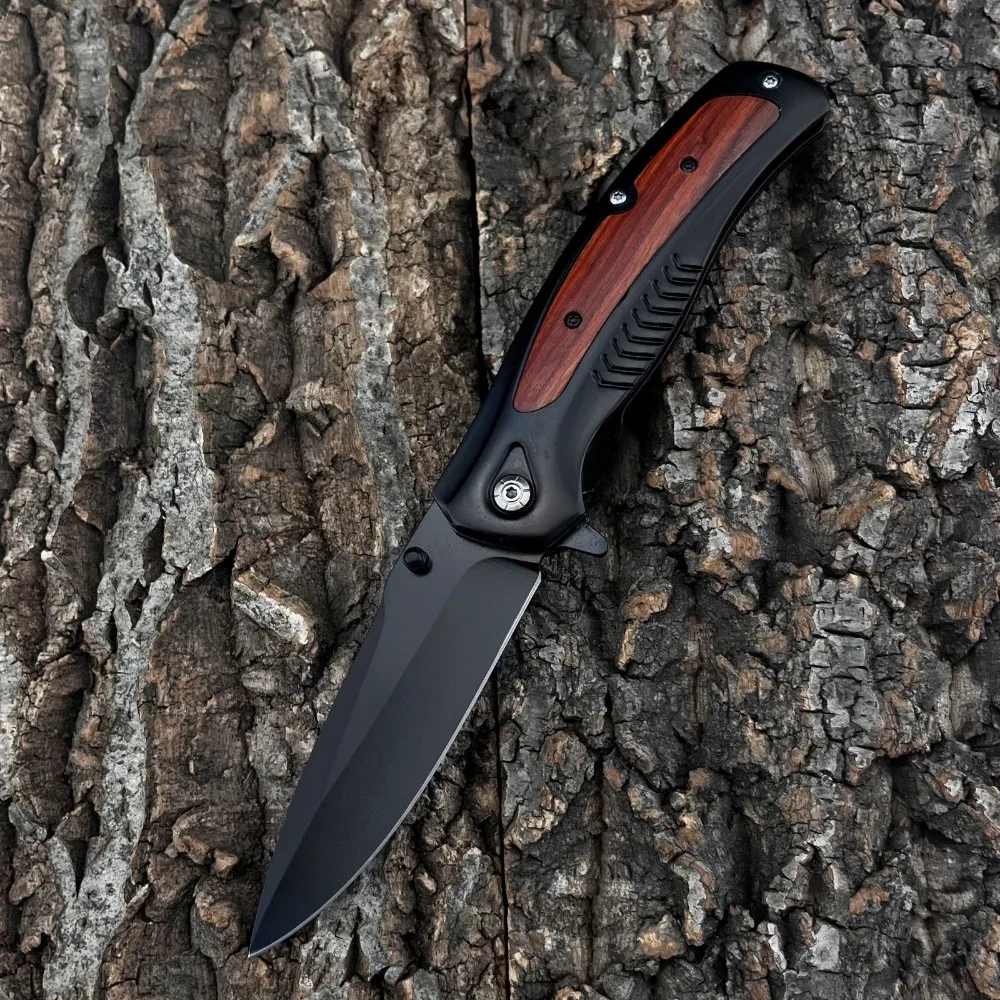 

Складной нож для выживания на природе с лезвием из стали 7Cr13MoV и рукоятью из дерева Shadow Wood с сердцевиной из стали 420, инструмент для исследования джунглей и кемпинга