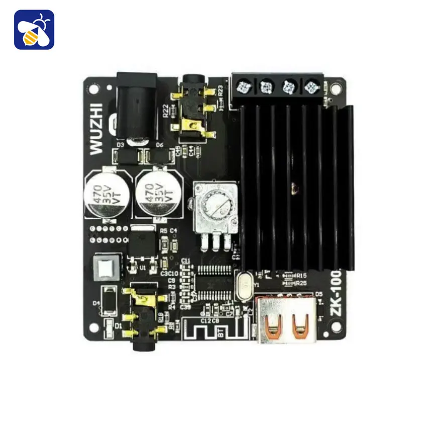 Audio MINI 2.0 Stereo Bluetooth Digital Amplifier Board Module Multiple Inputs 100W*2