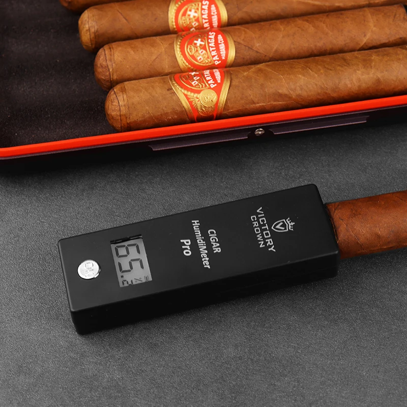 2024 New Cigar Hygrometer Digital Tool for Monitoring Cigar Humidity Levels Cigar Accessories