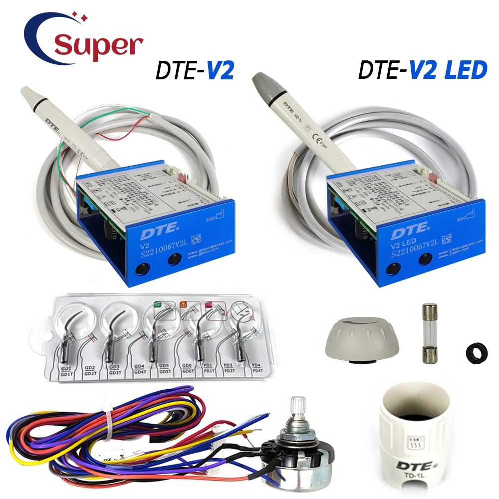 V2/V2 LED Dental Built in Ultrasonic Scaler Handpiece dentistry Scaling Tips For Teeth Cleaning Whitening Tools spare parts