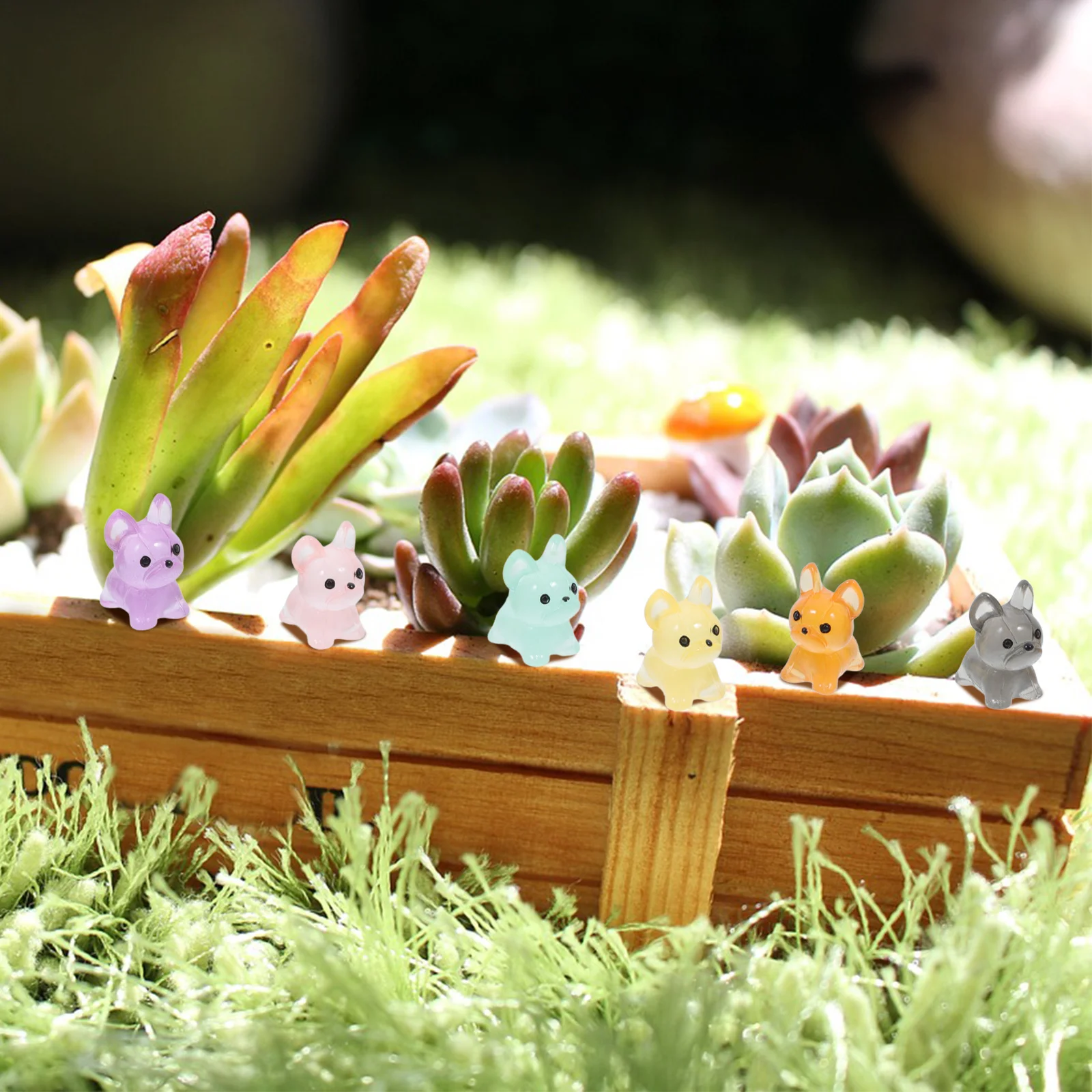 Светящиеся мини-фигурки собак для дома и сада