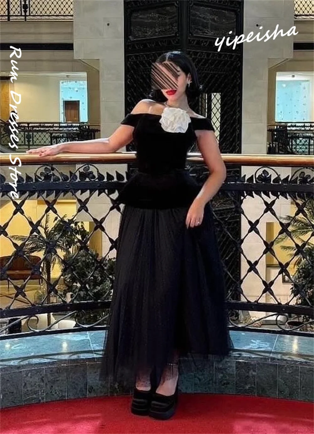 تخصيص حفلة موسيقية ريترو خارج على الكتف الكرة ثوب فساتين Quinceanera زهرة صافي/تول مناسبة رسمية فستانСВКСНСХকুইন্সেনার