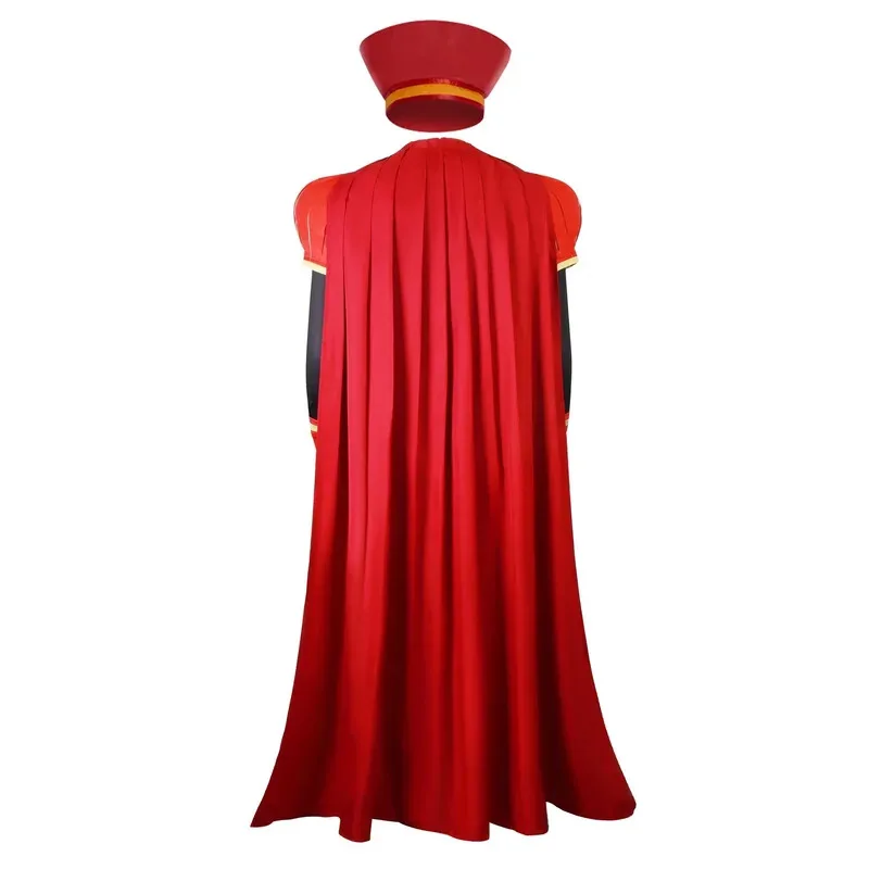 

qq45Anime Lord Farquaad Cosplay Middle Ages Red Cloak Set Halloween Carnival Party Performance Costume Props Role playin