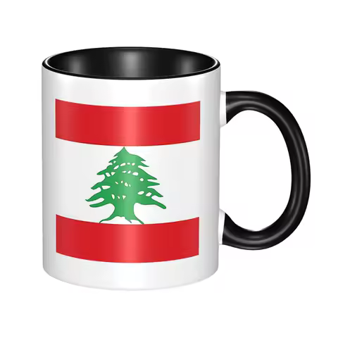 Flag Of Lebanon Mug Funny Ceramic Coffee Cups Tea Mugs Milk Cup Drinkware Gift for Woman Man