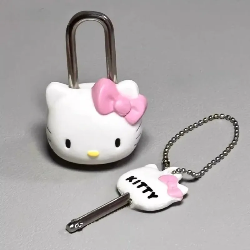 Zamek do szafki Hello Kitty Kawaii, modny zamek z zawieszką w kształcie serca dla dziewczyn, zamek do skrzynki na hasło do akademika z motywem kreskówkowym, akcesoria damskie, sprzedaż hurtowa.