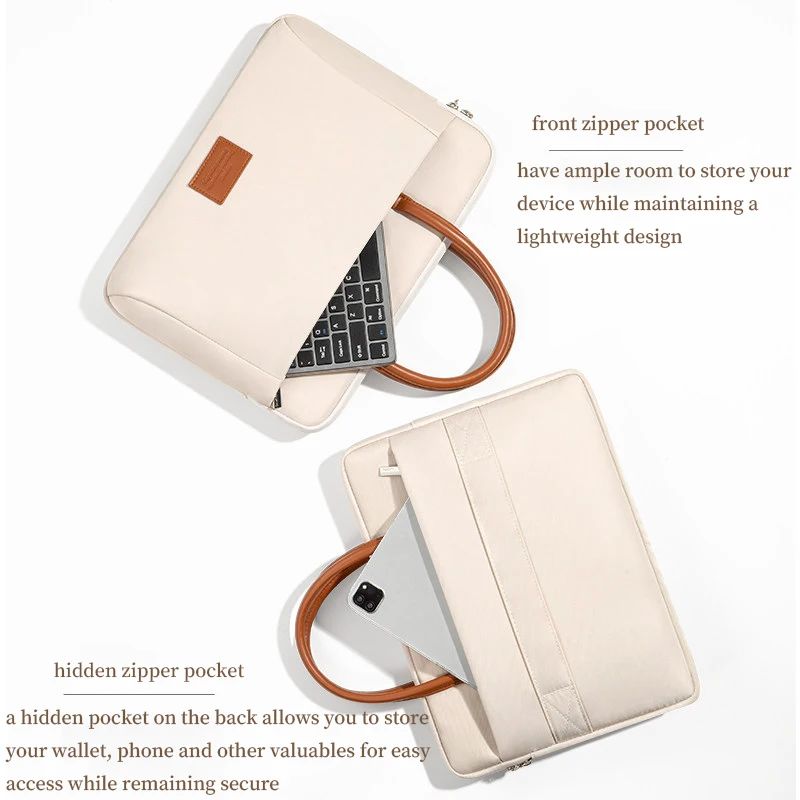Business Laptop Bag Stylish Women Tote Bags Slim Briefcase For 13 14 15.6 Inch Macbook Air Pro Acer Huawei Asus Dell Lenovo Case view 3