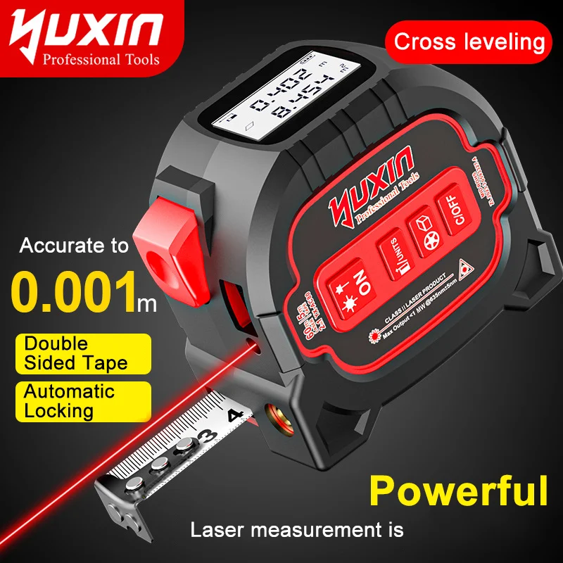 ZLLJMETER 3 في 1 ليزر Rangefinder 60 متر شريط القياس حاكم شاشة الكريستال السائل مع الخلفية مقياس مسافات جهاز قياس البناء #3