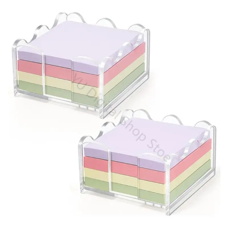 96BA Acrylic Memos Pad Sticky Note Holders for Neat Desk Note Storage and Quick Accesses