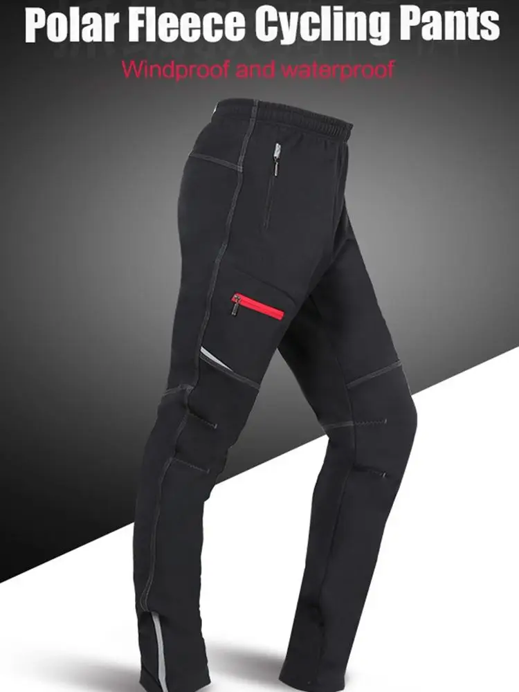 AliExpress NONE YUMAJ Winter Warm Fleece Windproof Waterproof Cycling Pants Men and Women Thermal Riding Sports Trousers MTB Bike Pants K333