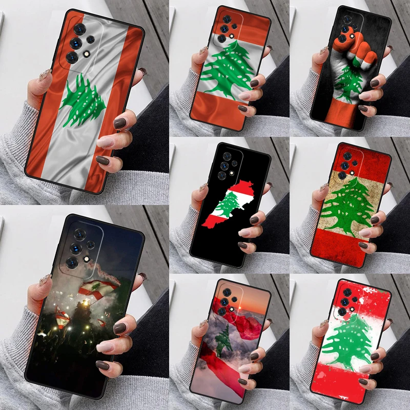 Lebanon Flag Phone Case For Samsung Galaxy S23 S21 S20 FE S24 S22 Ultra Note20 S10 S9 S8 Plus A40 A52 A12 A13 A53