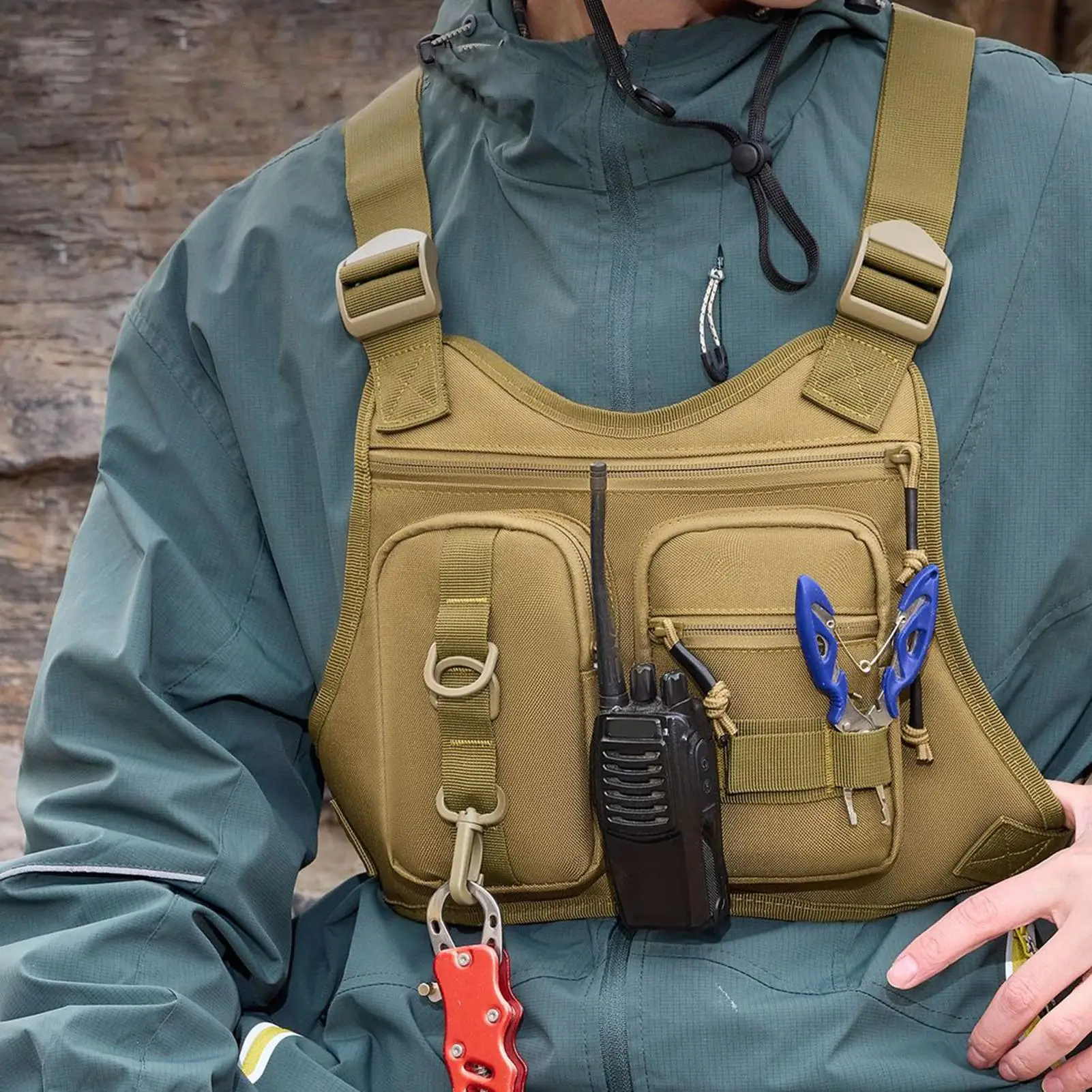 

Lightweight Chest Bag for Running Adjustable Chest Vest Pack Sports Phone Wallet Pouch for Cycling Hiking Outdoor Fitness Gear