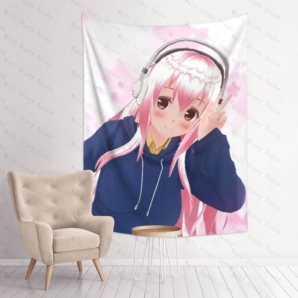 انمي ياباني سوبر سونيكو مانغا الكرتون نسيج الهبي قماش مزخرف جداري بوهو ديكور غرفة الديكور نسيج السرير نسيج #4