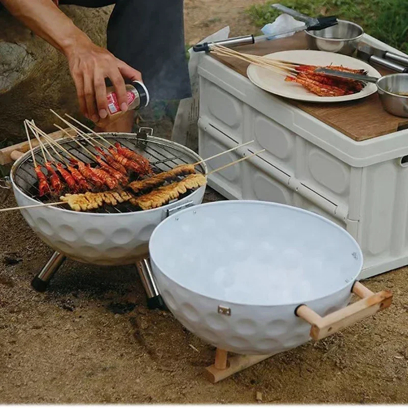 14 Polegada portátil bola de golfe doméstico churrasco ao ar livre caldeira fornecimento direto