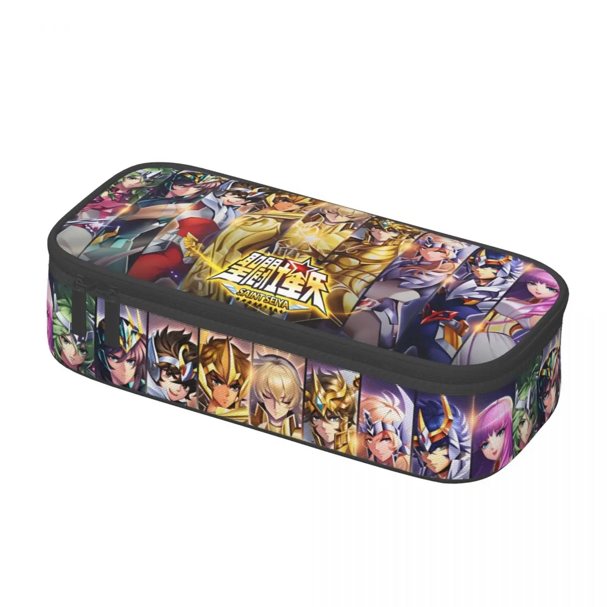 Kawaii Virgo Shaka Knights Of The Zodiac Leo Aiolia Pencil Cases for Large Capacity Pen Box Bag School Accessories